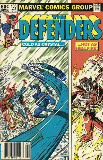 Cover for The Defenders (Marvel, 1972 series) #105 [Newsstand]