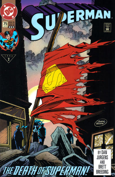 Cover for Superman (DC, 1987 series) #75 [Third Printing]