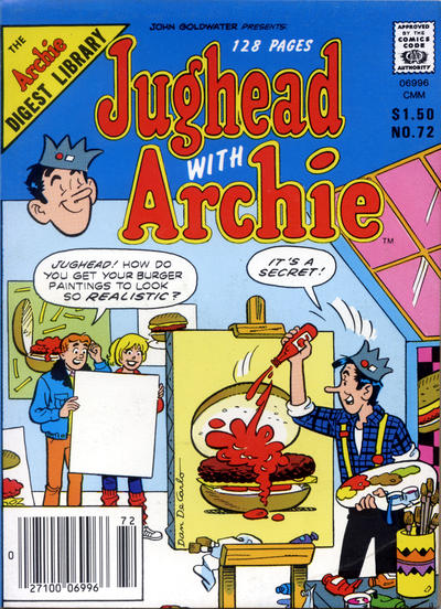 Cover for Jughead with Archie Digest (Archie, 1974 series) #72 [Canadian]