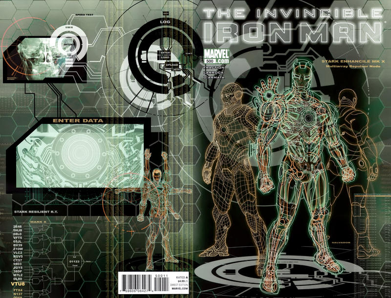 Cover for Invincible Iron Man (Marvel, 2008 series) #500 [Variant Edition - Salvador Larroca]