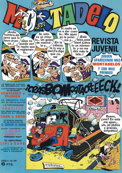 Cover for Mortadelo (Editorial Bruguera, 1970 series) #49