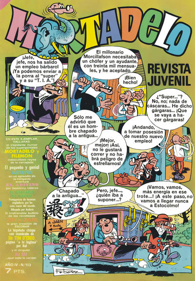Cover for Mortadelo (Editorial Bruguera, 1970 series) #113