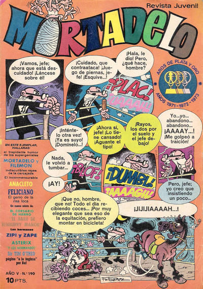 Cover for Mortadelo (Editorial Bruguera, 1970 series) #190
