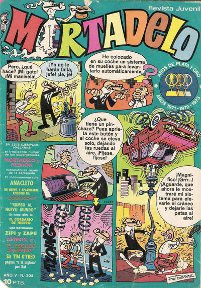 Cover for Mortadelo (Editorial Bruguera, 1970 series) #205