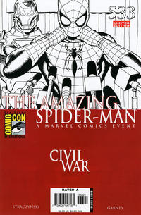 Cover Thumbnail for The Amazing Spider-Man (Marvel, 1999 series) #533 [Limited Edition - SDCC Exclusive B&W Cover]
