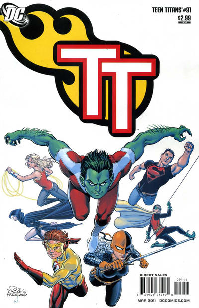 Cover for Teen Titans (DC, 2003 series) #91 [Nicola Scott / Doug Hazlewood Cover]