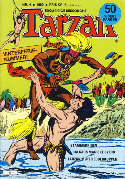 Cover for Tarzan (Atlantic Forlag, 1977 series) #4/1980