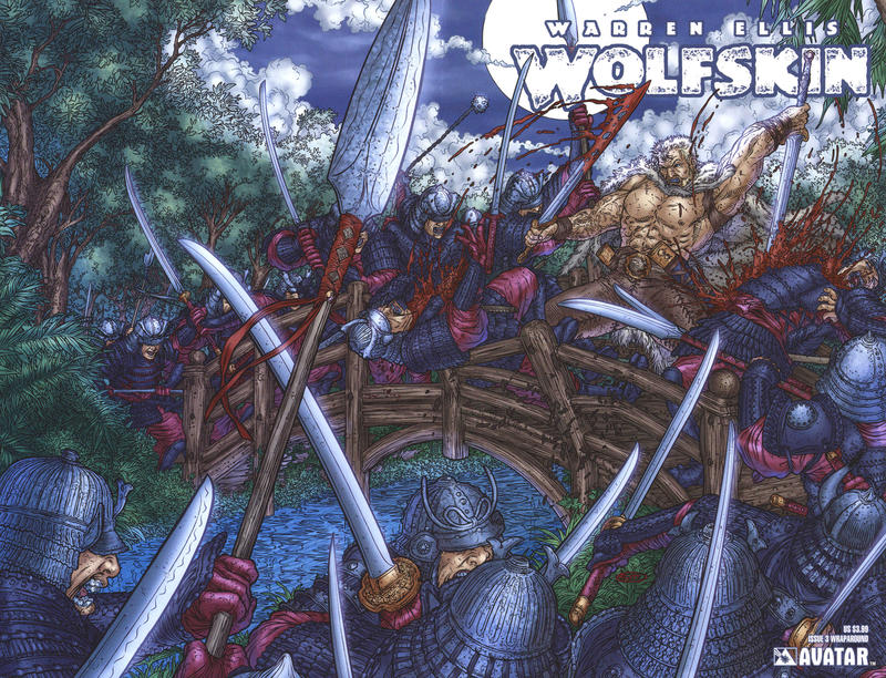 Cover for Warren Ellis' Wolfskin (Avatar Press, 2006 series) #3 [Wraparound Cover]