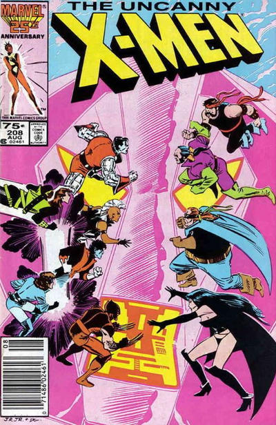 Cover for The Uncanny X-Men (Marvel, 1981 series) #208 [Newsstand]