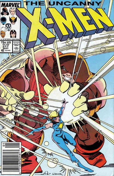 Cover for The Uncanny X-Men (Marvel, 1981 series) #217 [Newsstand]