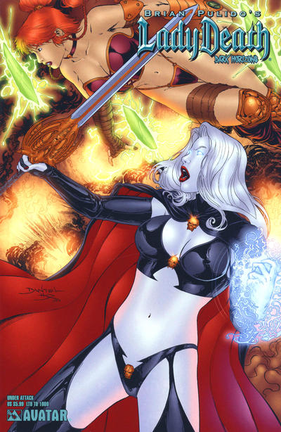 Cover for Brian Pulido's Lady Death: Dark Horizons (Avatar Press, 2006 series) [Under Attack]