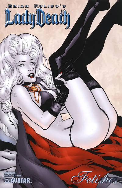 Cover for Brian Pulido's Lady Death: 2006 Fetishes Special (Avatar Press, 2006 series) [Undressing]