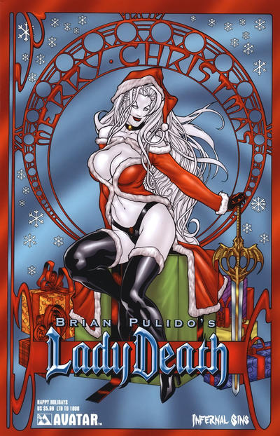 Cover for Brian Pulido's Lady Death: Infernal Sins (Avatar Press, 2006 series) [Happy Holidays]