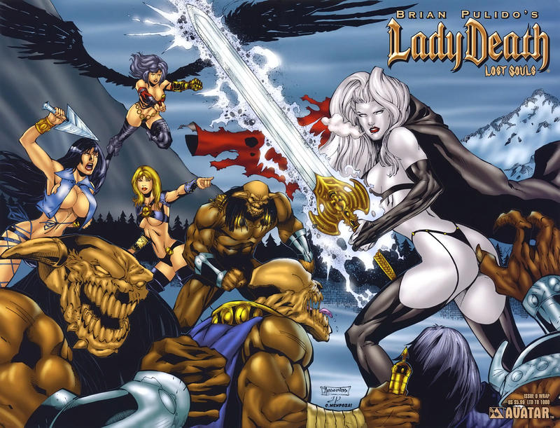 Cover for Brian Pulido's Lady Death: Lost Souls (Avatar Press, 2006 series) #0 [Wrap]