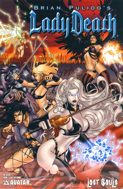 Cover for Brian Pulido's Lady Death: Lost Souls (Avatar Press, 2006 series) #1 [Call to Arms]