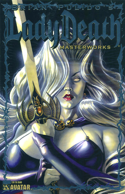 Cover for Brian Pulido's Lady Death: Masterworks (Avatar Press, 2007 series) [Platinum Foil]