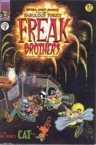 Cover for The Fabulous Furry Freak Brothers (Rip Off Press, 1971 series) #7 [2.50 USD 3rd Printing]