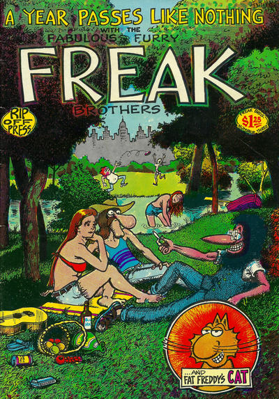 Cover for The Fabulous Furry Freak Brothers (Rip Off Press, 1971 series) #3 [1.25 USD 6th Printing]