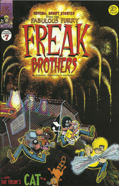 Cover for The Fabulous Furry Freak Brothers (Rip Off Press, 1971 series) #7 [3.95 USD 6th Printing]
