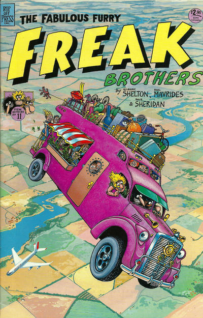 Cover for The Fabulous Furry Freak Brothers (Rip Off Press, 1971 series) #11 [2.95 USD 2nd Printing]