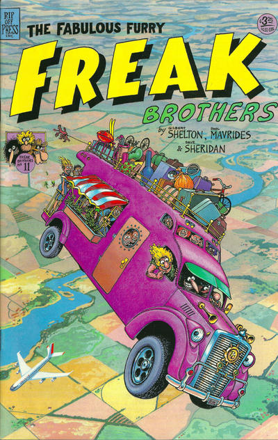 Cover for The Fabulous Furry Freak Brothers (Rip Off Press, 1971 series) #11 [3rd Printing]