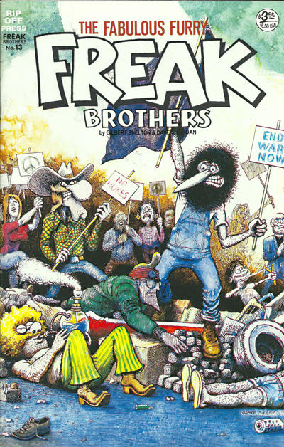 Cover for The Fabulous Furry Freak Brothers (Rip Off Press, 1971 series) #13 [3.95 USD 2nd Printing]