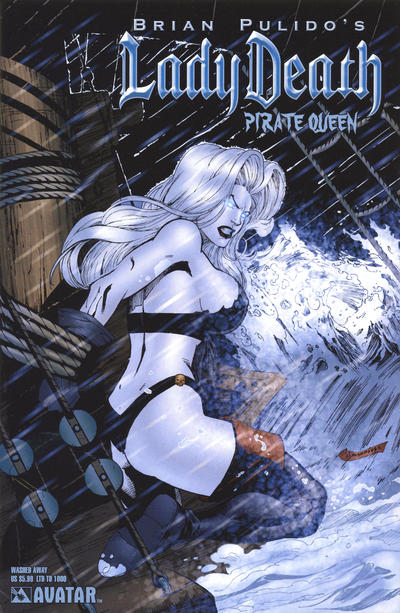 Cover for Brian Pulido's Lady Death: Pirate Queen (Avatar Press, 2007 series) [Washed Away]