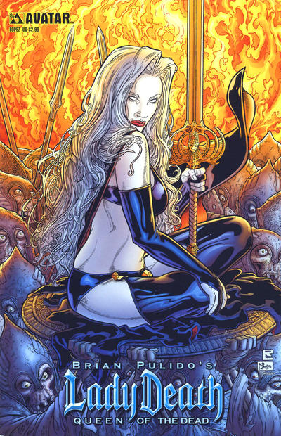 Cover for Brian Pulido's Lady Death: Queen of the Dead (Avatar Press, 2007 series) [Lopez]
