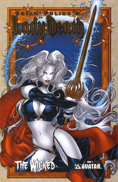 Cover for Lady Death: The Wicked (Avatar Press, 2005 series) #1 [Gold Foil]