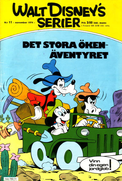 Cover for Walt Disney's serier (Hemmets Journal, 1962 series) #11/1974 - Det stora ökenäventyret