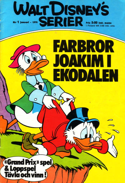 Cover for Walt Disney's serier (Hemmets Journal, 1962 series) #1/1975 - Farbror Joakim i Ekodalen