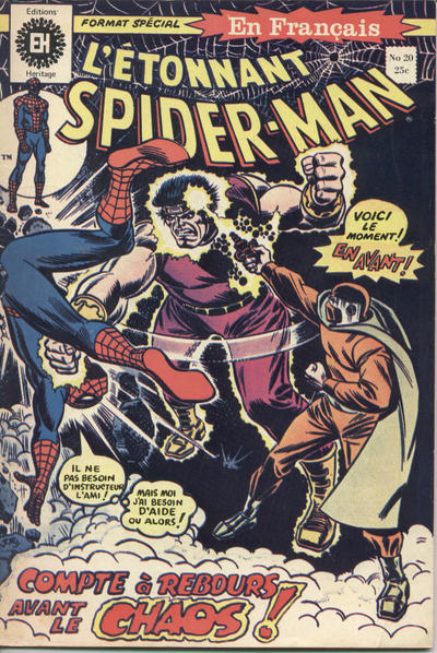 Cover for L'Étonnant Spider-Man (Editions Héritage, 1969 series) #20