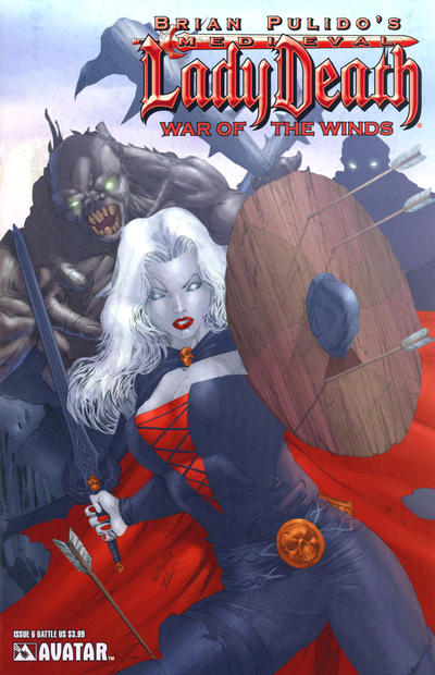 Cover for Brian Pulido's Medieval Lady Death: War of the Winds (Avatar Press, 2006 series) #6 [Battle]