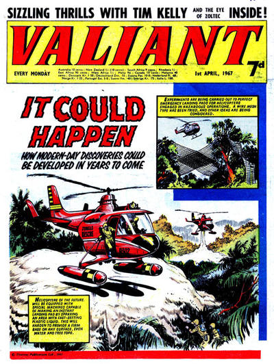 Cover for Valiant (IPC, 1964 series) #1 April 1967