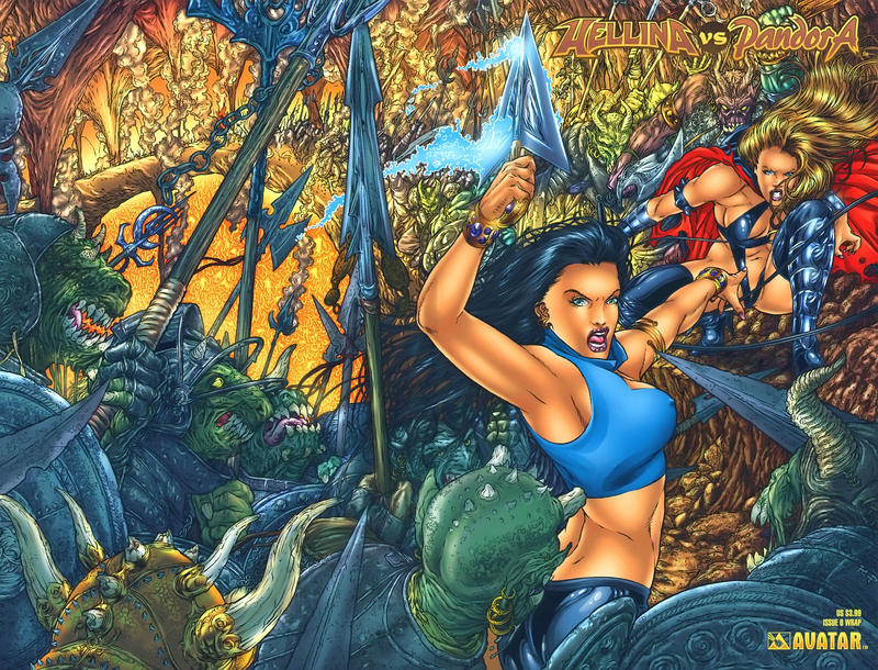 Cover for Hellina vs Pandora (Avatar Press, 2003 series) #0 [Wrap]