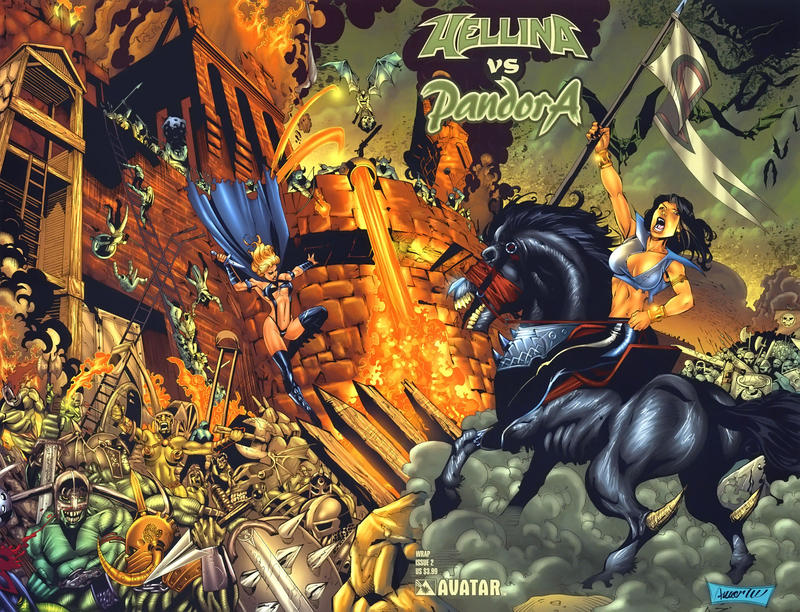 Cover for Hellina vs Pandora (Avatar Press, 2003 series) #2 [Wrap]
