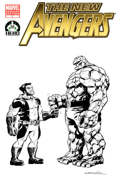 Cover for New Avengers (Marvel, 2010 series) #1 [Hero Initiative Variant Cover]