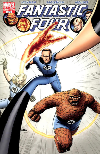 Cover for Fantastic Four (Marvel, 1998 series) #570 [Variant Edition - John Cassaday]