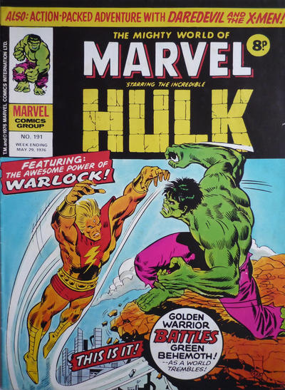 Cover for The Mighty World of Marvel (Marvel UK, 1972 series) #191