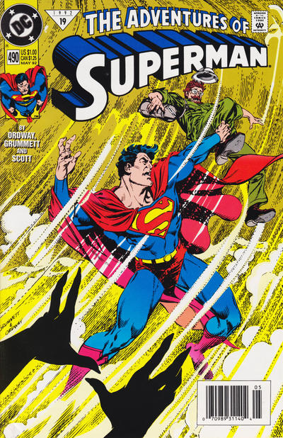 Cover for Adventures of Superman (DC, 1987 series) #490 [Newsstand]