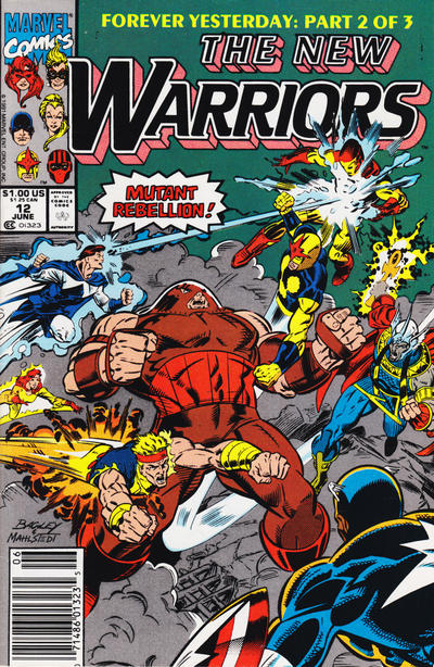 Cover for The New Warriors (Marvel, 1990 series) #12 [Direct]