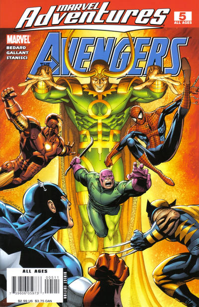 Cover for Marvel Adventures The Avengers (Marvel, 2006 series) #5 [Direct Edition]