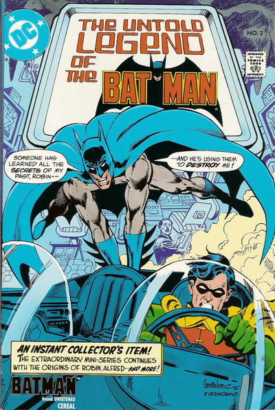 Cover for The Untold Legend of the Batman [Batman Cereal Edition] (DC, 1989 series) #2