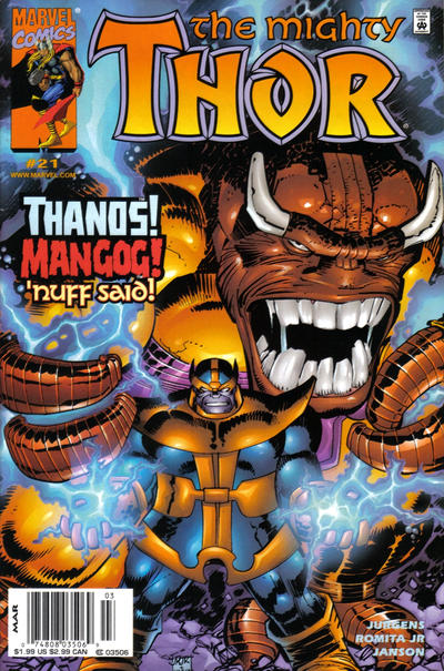 Cover for Thor (Marvel, 1998 series) #21 [Newsstand]