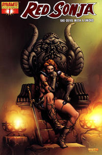 Cover Thumbnail for Red Sonja (Dynamite Entertainment, 2005 series) #1 [Mel Rubi Fiery Red Foil Cover]