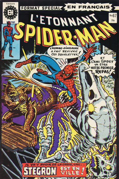 Cover for L'Étonnant Spider-Man (Editions Héritage, 1969 series) #67