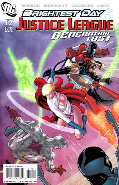 Cover for Justice League: Generation Lost (DC, 2010 series) #17 [Kevin Maguire Cover]