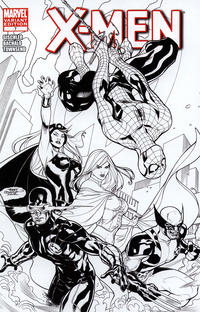 Cover for X-Men (Marvel, 2010 series) #7 [Variant Edition - Black-and-White]