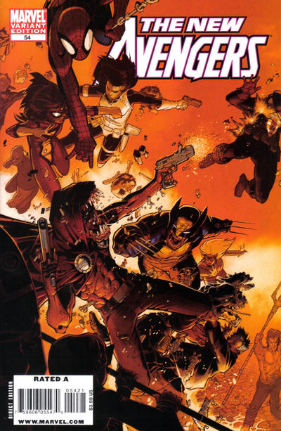 Cover for New Avengers (Marvel, 2005 series) #54 [Chris Bachalo Variant Cover]