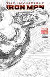 Cover for Invincible Iron Man (Marvel, 2008 series) #500 [Variant Edition - Black-and-White Joe Quesada]